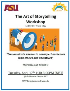 Flyer for the Art of Storytelling Workshop